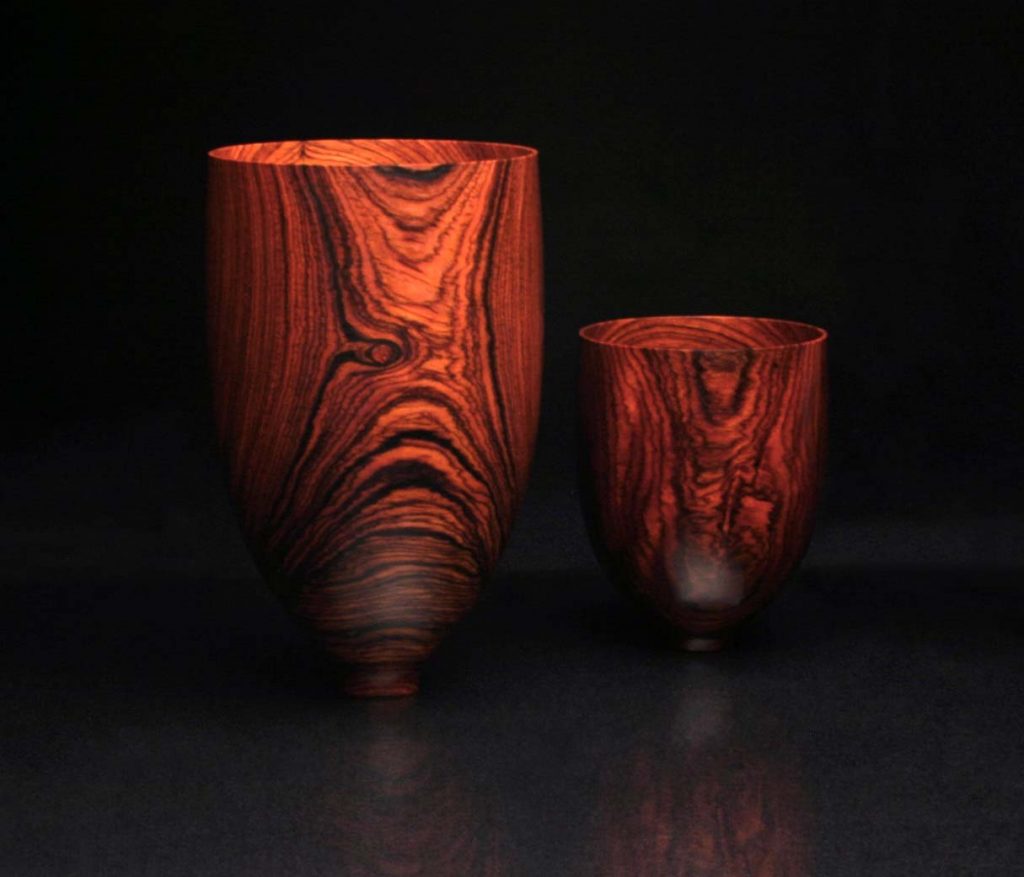 Cocobolo large and small bowlc